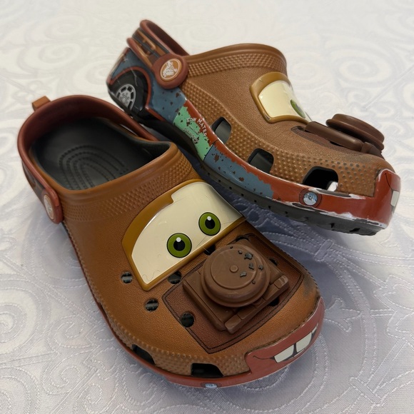 CROCS Other - CARS Mater Brown Kids' Character Clog Shoes Fun Car Design Woman 5 | Boy 3